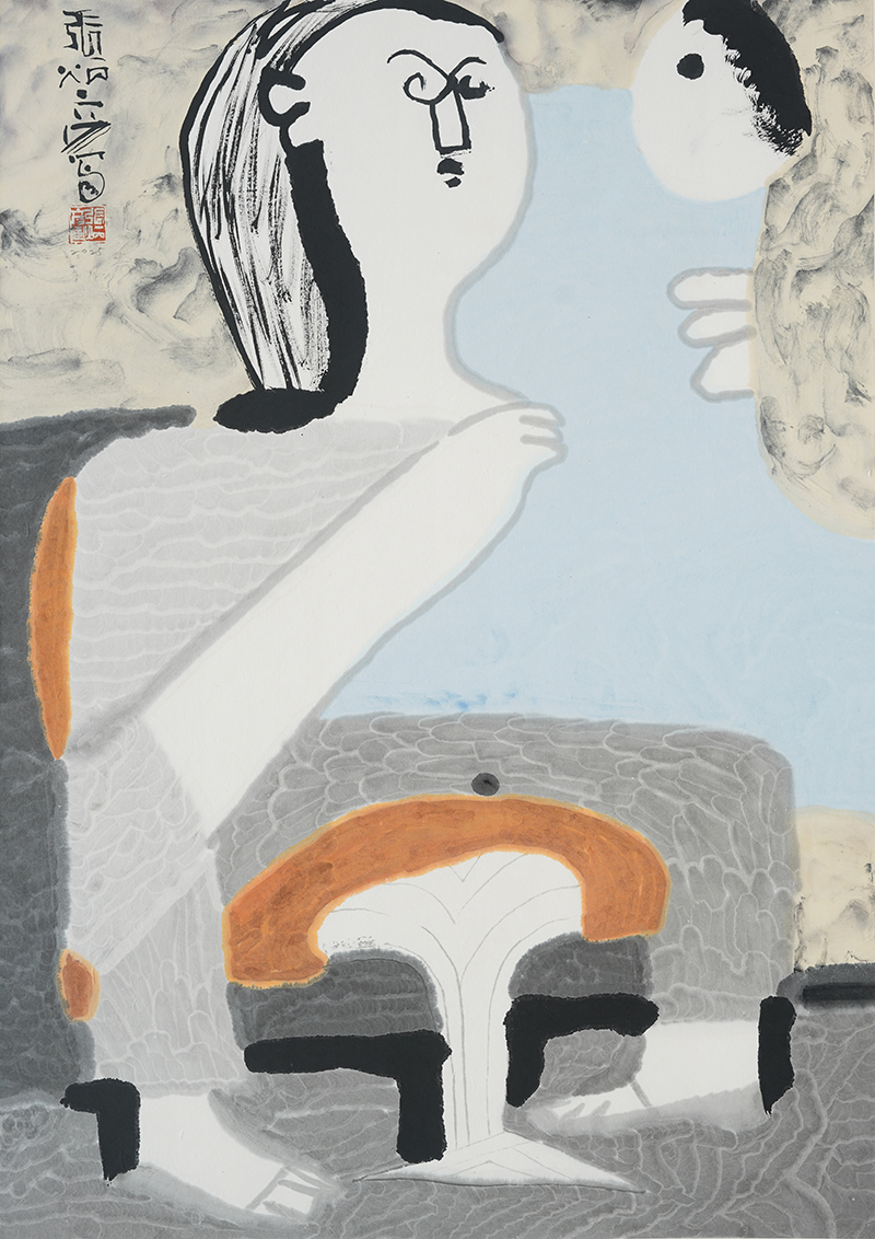 Jang Byeong Eun · Eastbrush · 张炳彥 · figure · ink_and_light_color_on_paper · 841mm_x_594mm · 2025